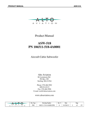 Alto Aviation ASW-518 Product Manual