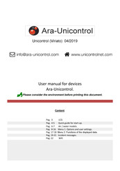 Ara-Unicontrol UNICONTROL User Manual