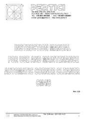 Pertici CM4/S Instruction Manual For Use And Maintenance