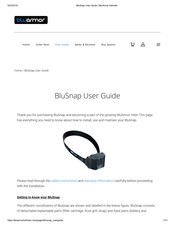 BluArmor BluSnap User Manual