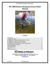 Halltech Aquatic Research HT-2000 Manual