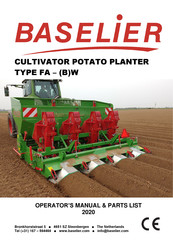 Baselier FA310W Operator's Manual & Parts List