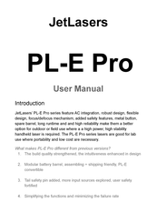 JetLasers PL-E Pro 473nm User Manual
