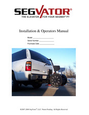 Segvator Segvator Installation & Operator's Manual