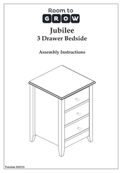 Room to Grow Jubilee 3 Drawer Bedside Assembly Instructions Manual