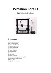 Pxmalion Core I3 Operation Instructions Manual
