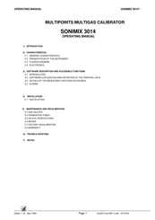 LNI SONIMIX 3014A Operating Manual