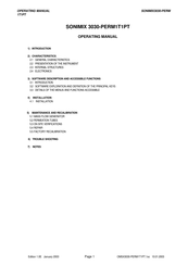 LNI SONIMIX 3030-Perm-1pt Operating Manual
