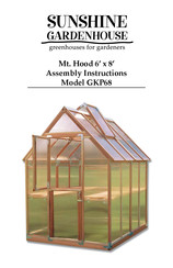 Sunshine GardenHouse GKP68 Assembly Instructions Manual