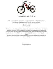 LMX Bikes LMX 64T User Manual