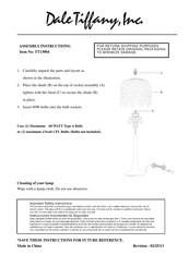 Dale Tiffany TT13004 Assembly Instructions