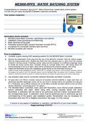 MANU ELECTRONICS ManuFlo ME3000-RPFS Information Sheet