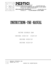 Pertici UNIVER 402P Instruction & Use Manual