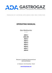 ADA GASTROGAZ ADA 4 Operating Manual