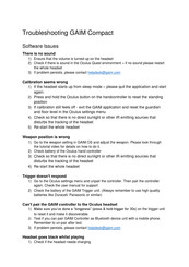 GAIM Compact Troubleshooting