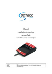 sotecc canopy flash User's Manual & Installation Instructions