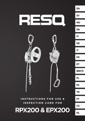 RESQ EPX200 Instructions For Use & Inspection Card