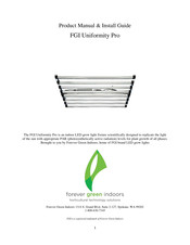 Forever Green Indoors FGI Uniformity Pro Product Manual & Install Manual