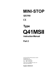 QUICK-ROTAN MINI-STOP Q41MSII Instruction Manual