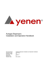 Yenen Autogas LPG Dispensers Installation And Operation Handbook
