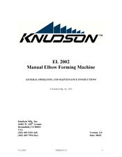 Knudson EL 2002 Manual
