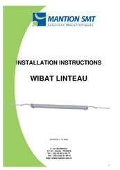 MANTION SMT WIBAT LINTEAU Installation Instructions Manual