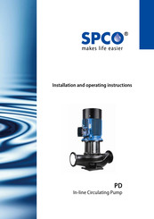 SPCO PD Series Installation And Operating Instructions Manual