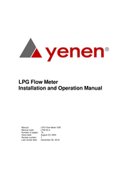 Yenen LPG Flow Meter Installation And Operation Manual