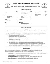 Aqua Control SELECT Series 2 Instruction Manual