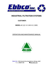 Ebbco CLS-141-24K H.E.-SWS Operation And Maintenance Manual