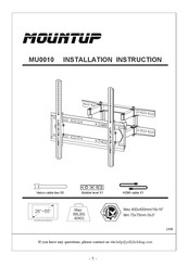 Mountup MU0010 Installation Instruction