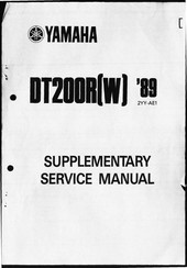 Yamaha DT125RW 1989 Manual