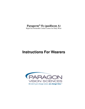 Paragon Vision Sciences Paraperm O2 pasifocon A Instructions For Wearers