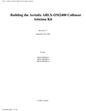 Aerialix ARLX-OM2400-12 Building Manual