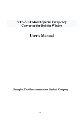 Yatai YTB-S-LT-0.4KW User Manual
