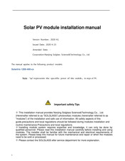 Solglass Solartrix 1200-400-60 Installation Manual