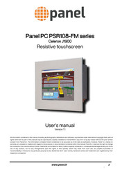 panel PC PSR108-FM Series User Manual