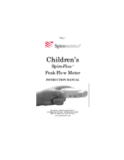 Spirometrics Spiro Flow Instruction Manual