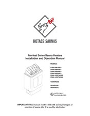 Hotass Saunas ProHeat P450/KIP45W1 Installation And Operation Manual
