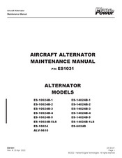 Plane-Power ALV-9610 Maintenance Manual
