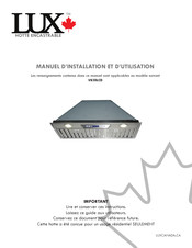 LUX VB30LCD Installation And User Manual