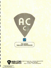 Audi-Cord Corporation TDS-6 Manual