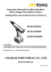 ANLIDAR MYTORQ MYBT-EP0309 Operation And Maintenance Manual