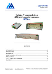OPTO-ELECTRONIC DRFA Series User Manual