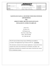 AEROCET 2200 Maintenance Manual
