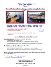 DockCraft The DockSider DS400 Assembly, Installation And Operating Instructions