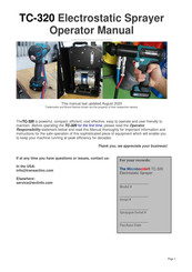 Microbecide TC-320 Operator's Manual