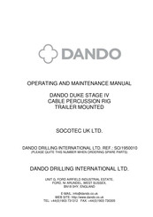 Dando DUKE STAGE IV Operating And Maintenance Manual