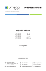 Omega Bio-Tek Mag-Bind SeqDTR M1300-08 Product Manual