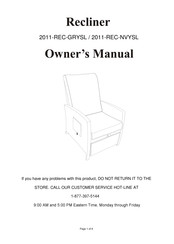 Hanover 2011-REC-GRYSL Owner's Manual